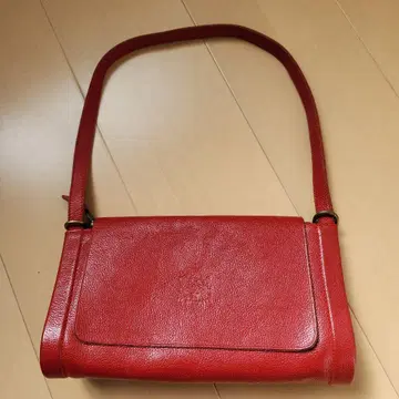 IL BISONTE 가죽 숄더백 빨간색
