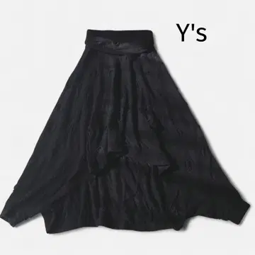 Y's 와이즈 도트 홀 니트 와이드 실루엣 판초 터틀넥