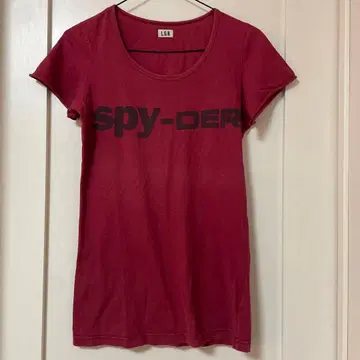 LGB 티셔츠 빨간색 레드 로고 스파이더 거미 여성용 사이즈 0