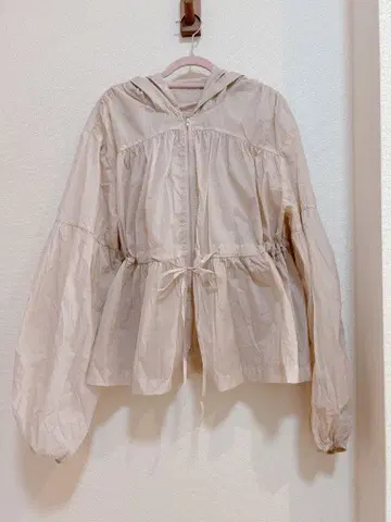 [ flower ] 플라워 새상품급 시어 블루종 후드티