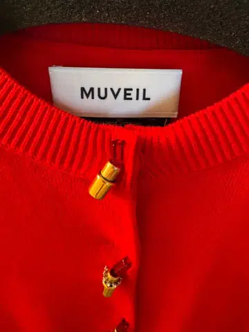 [ MUVEIL ] 가디건 긴팔 BEAMS 비쥬 빨간색