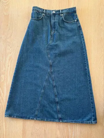 무인(MUJI) 데님지 롱 스커트