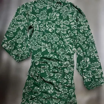 ZARA 플로럴 패턴 그린 원피스 S