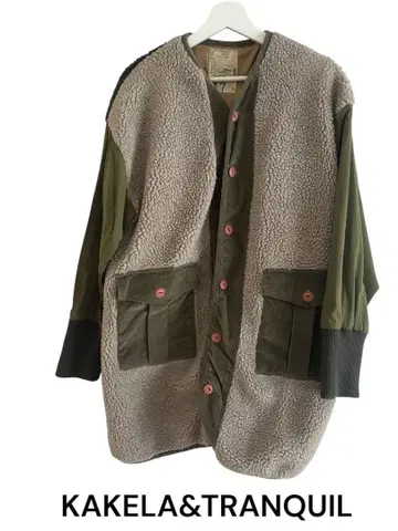 KAKELA&TRANQUIL 플리스 자켓 절개 카키