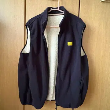 네이비 플리스 집업 베스트 M