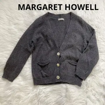 마가렛호웰 캐시미어 혼방 그레이 V넥 가디건