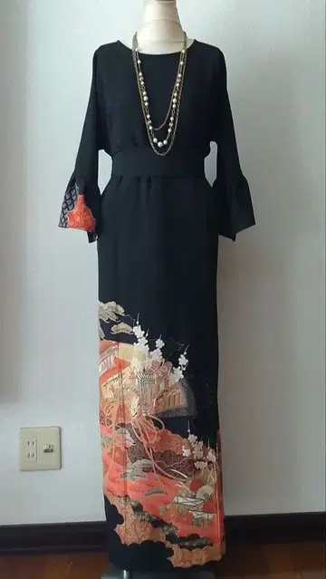 기모노 리메이크 원피스 전통 예복 기모노 드레스