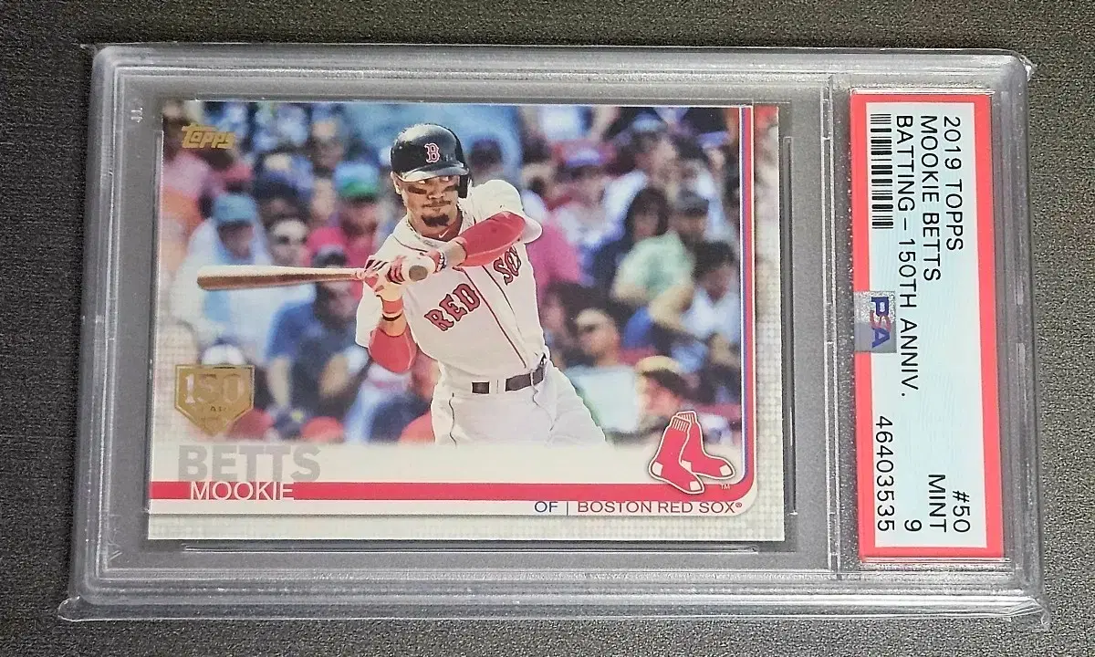 Topps 2019 무키 베츠 PSA9 야구 카드 150년