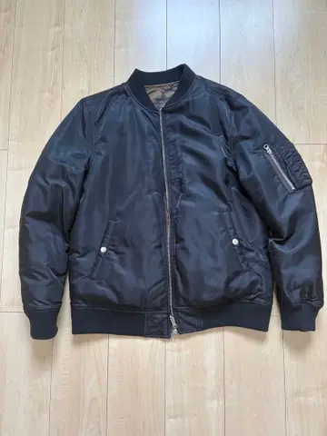 [ 새상품급 ] 나노 유니버스 리버서블 MA-1 자켓 블랙/패턴 XL