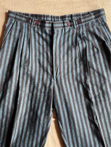 빈티지 린넨 스트라이프 팬츠