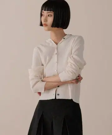 로리즈팜 후드 니트 가디건 LS