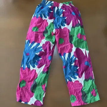 와코루 sou sou 컬러풀 꽃무늬 캐주얼 팬츠 약간 착용