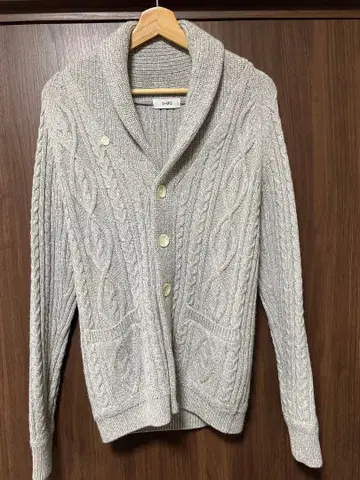 SHIPS 그레이 케이블 니트 가디건