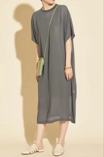 BEAUTY&YOUTH 쉬폰 마린 슬리브 원피스