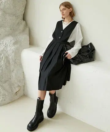 파노스디오 오버롤 스커트 S