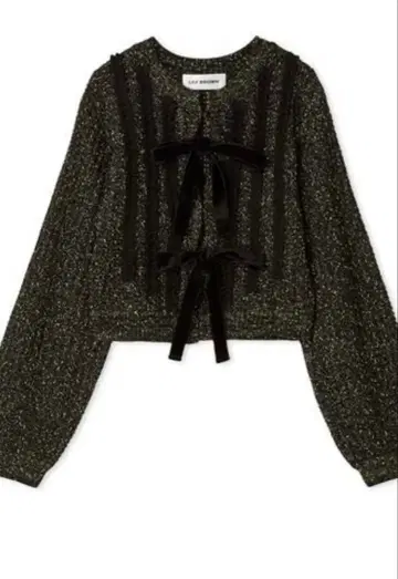 릴리 브라운 벨로아 리본 니트 가디건