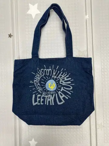 데님 토트백 GBL 그래픽 프린트