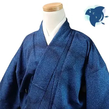 C8 치도리야 기모노 코몬 워셔블 기모노 화학 섬유 이중 기모노 파랑