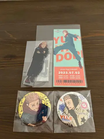 주술회전 소년 점프 GIGA SUMMER 아크릴 스탠드, 캔뱃지 이타도리