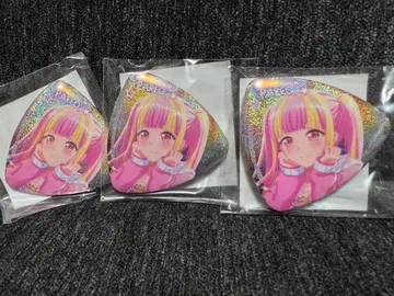 뱅드림 파레오 타마복권 피크형 홀로그램 캔뱃지 3개 세트