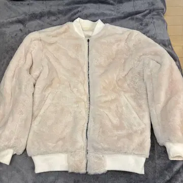 JEANASIS 아이보리 플리스 봄버 자켓 F