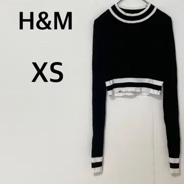 에이치앤엠 H&M 크롭 스웨터 [ XS ] 바이컬러