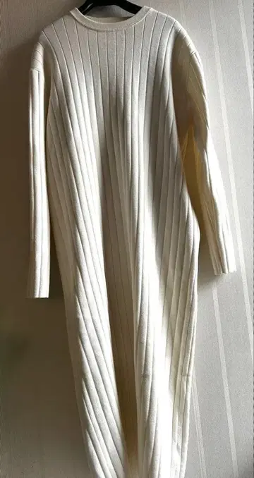 SHIPS 실크 혼방 리브 니트 롱 원피스