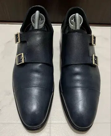 [ 정가 30만 ] 산토니 굿이어 더블 몽크 스트랩 네이비 6