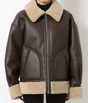 리버서블 미들 페이크 무스탕 자켓