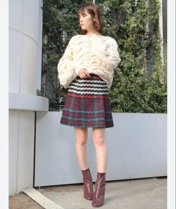 MERCURYDUO 트위드 미니 스커트