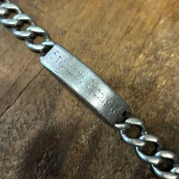 US 빈티지 실버 ID 팔찌 STESLING 1940s