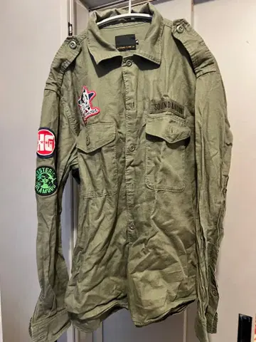 Hysteric Glamour 밀리터리 셔츠 올리브 그린