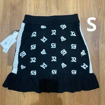 [ SY32 SWEET YEARS ] 여성용 울 스커트 S 블랙