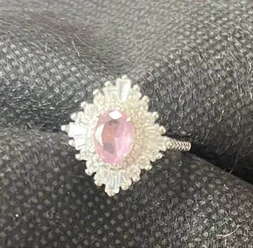 만박 코먼즈 A 예멘 핑크 스톤 반지