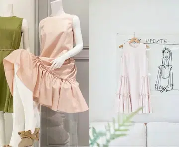 ADEAM 아디엄 프릴 원피스 피치 FOXEY 폭시