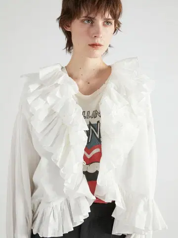 crinkle crinkle crinkle 프릴 블라우스