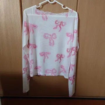 POPPY 아사기니뇨 시스루 셔츠 리본