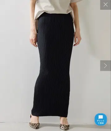 Whim Gazette 니트 핏 스커트 블랙 FREE