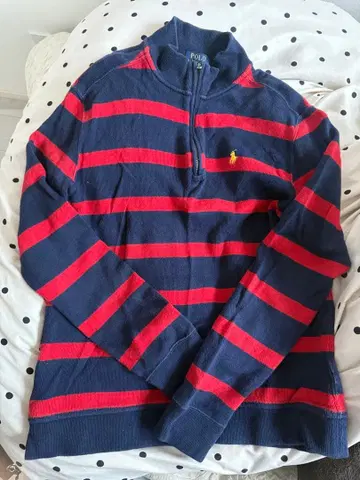 POLO 랄프 로렌 니트 집업 보더 상의