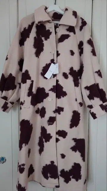 [ MOUSSY ] 소 패턴 롱 코트 사이즈 2