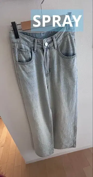 SPARKLING 라메 데님 라이트 블루 S 사이즈