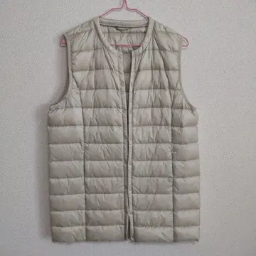 다운 베스트 미들 기장 여성용 L 라이트 베이지