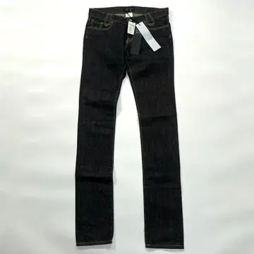 [택 달린 미사용품] 시트러스노츠 스키니 데님 블랙 골드 라메 38