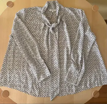 PLST 노카라 리본 포함 블라우스 L 사이즈