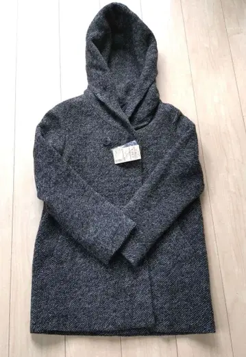 MUJI 택 포함 미사용 새상품 뉴질랜드 울 혼방 후드 부착 코트