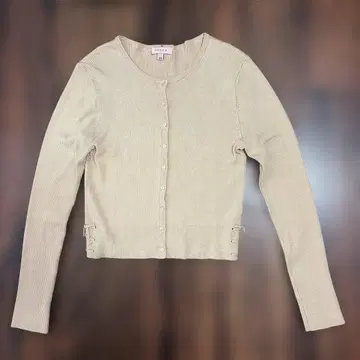 베이지 긴팔 가디건 XS 사이즈