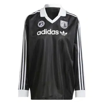 adidas 블랙 긴팔 피케 셔츠