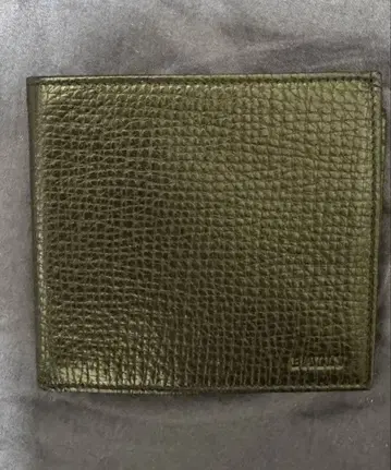 [ 미사용품 ] BALLY 블랙 가죽 접이식 지갑