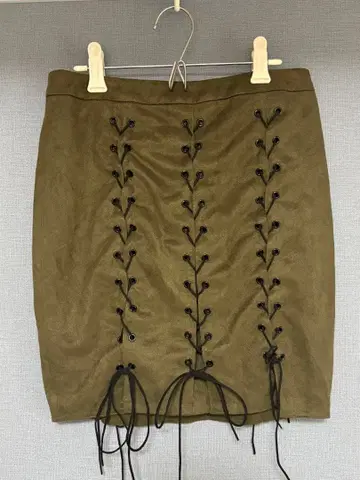 모리걸 카키 타이트 스커트 스커트 여성용 패션