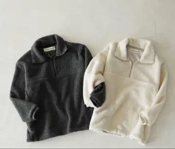 Shinzone 하프 지퍼 보아 블루종